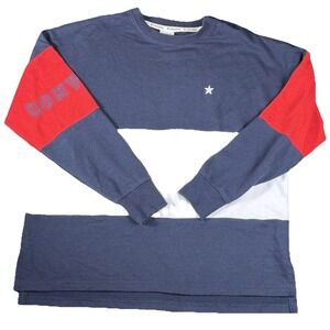 Converse Shirt Mens Medium Multicolor Colorblock Star Logo Long Sleeve Tee
